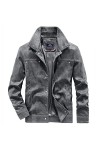 CUTeFiorino Veste de moto en cuir pour homme - Aspect daim - Léger - Fermeture éclair - Avec poches - Veste dextérieur - Pou