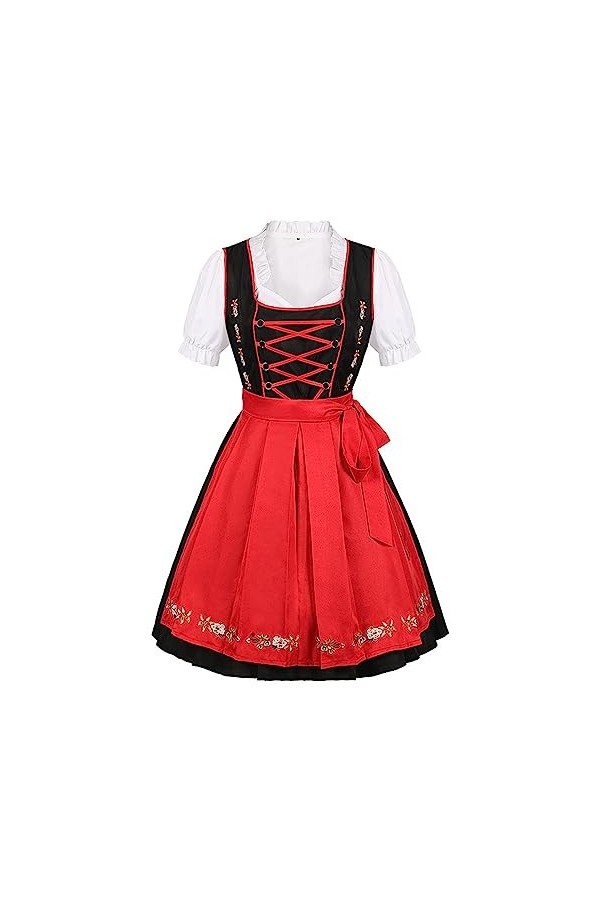 Robe Drindl à bretelles allemande à bretelles - Costume de cosplay allemand - Léger et confortable - Costume de soubrette