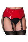 Nylon Dreams NDL53 Porte-jarretelles en PVC 6 sangles M, rouge 