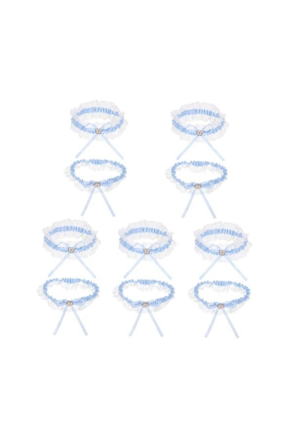 Abaodam 5 Ensembles Porte-Jarretelles Jarretière en Dentelle De Mariage pour Femme Garderie pour Jarretelles en Dentelle De M