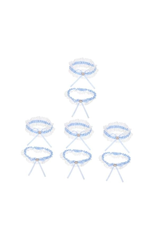 Abaodam 5 Ensembles Porte-Jarretelles Jarretière en Dentelle De Mariage pour Femme Garderie pour Jarretelles en Dentelle De M