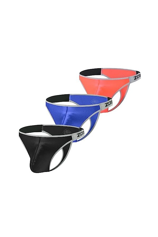 BIATWOWR String G String pour homme en soie sexy avec pochette élastique pour améliorer les renflements, 3*Multi, XXL