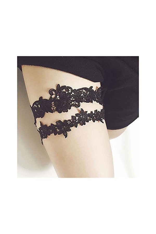 COLIFAS pièces de Mariage Porte-Jarretelles Noeud Papillon Dentelle Jambe Anneau Blanc Sexy Cadeau pour Femme Femme mariée C