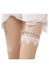 COLIFAS pièces de Mariage Porte-Jarretelles Noeud Papillon Dentelle Jambe Anneau Blanc Sexy Cadeau pour Femme Femme mariée C