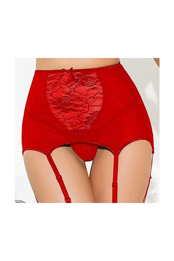 Femmes sexy femmes sexy porte-jarretelles dentelle jarretière jupe lingerie maille jacquard voir à travers évider taille haut