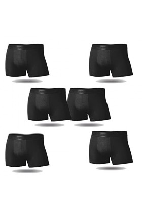 FJL Pantalon Intérieur Sexy Noir Multipack Boxer de Soins de Santé de Thérapie Magnétique Short Confort Toute la Journée Dél