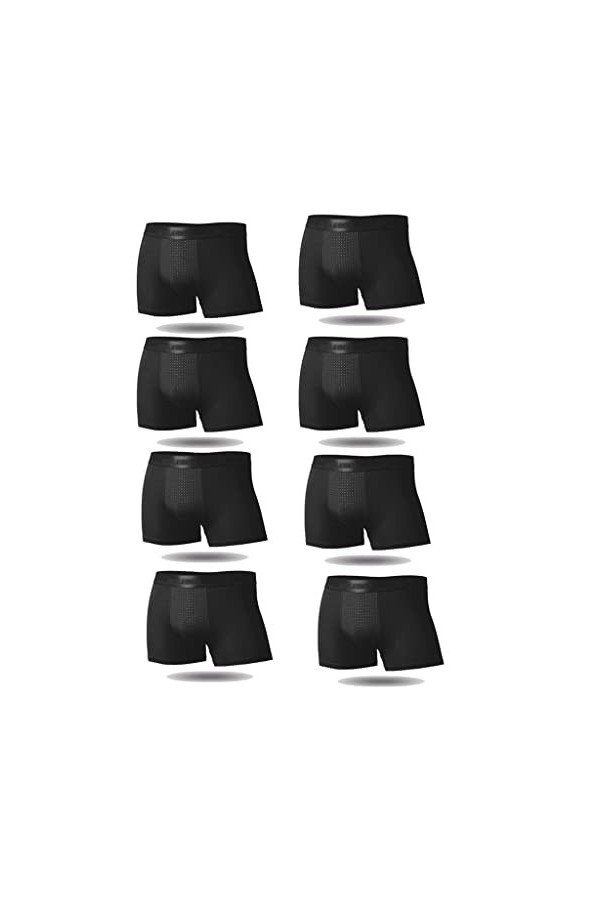 FJL Pantalon Intérieur Sexy Noir Multipack Boxer de Soins de Santé de Thérapie Magnétique Short Confort Toute la Journée Dél