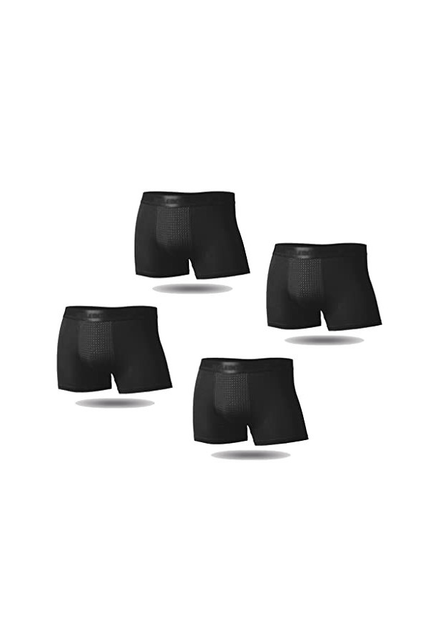 FJL Pantalon Intérieur Sexy Noir Multipack Boxer de Soins de Santé de Thérapie Magnétique Short Confort Toute la Journée Dél