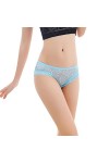 Culotte sexy en dentelle ajourée brodée en maille transparente pour femme Taille basse Grande taille Sous-vêtements pour adol