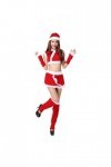 Nuisettes Sexy Femme De Noël Sexy Père Noël Ensembles Femmes Velvet Rouge Crop Top Set Fête De Vacances Montrer Cosplay Unifo