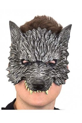 Jacobson Wolf Super Soft Form Fitting Latex Mask Adult Teen Silver