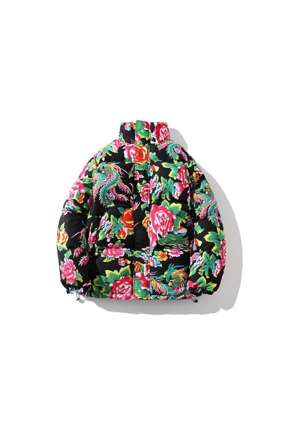XIAOYANSHEN Northeast Big Flower Cotton Padded Jacket Tiktok Network Red Hommes et Femmes Style Chinois Pivoine Rembourré Hiv