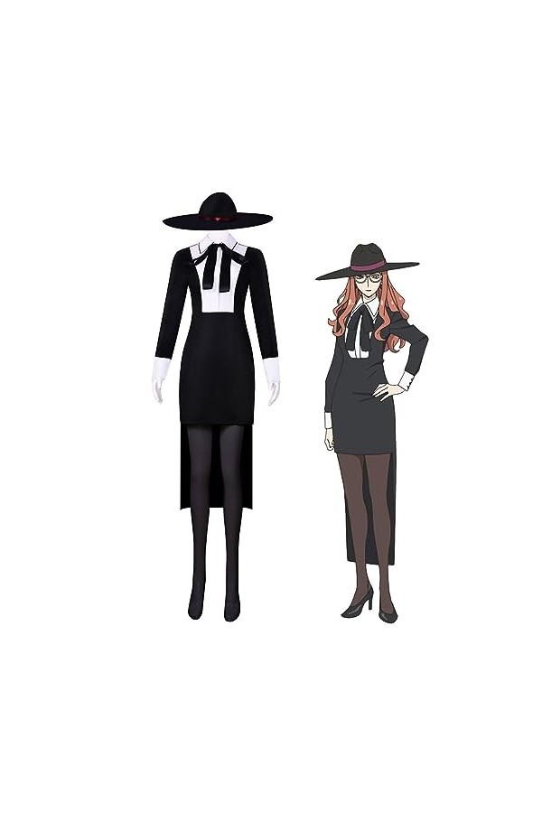 EXOTUF Anime Sylvia Sherwood Cosplay Costume femmes Costume robe ensemble Grace Slim Fit uniforme,Set-XXL