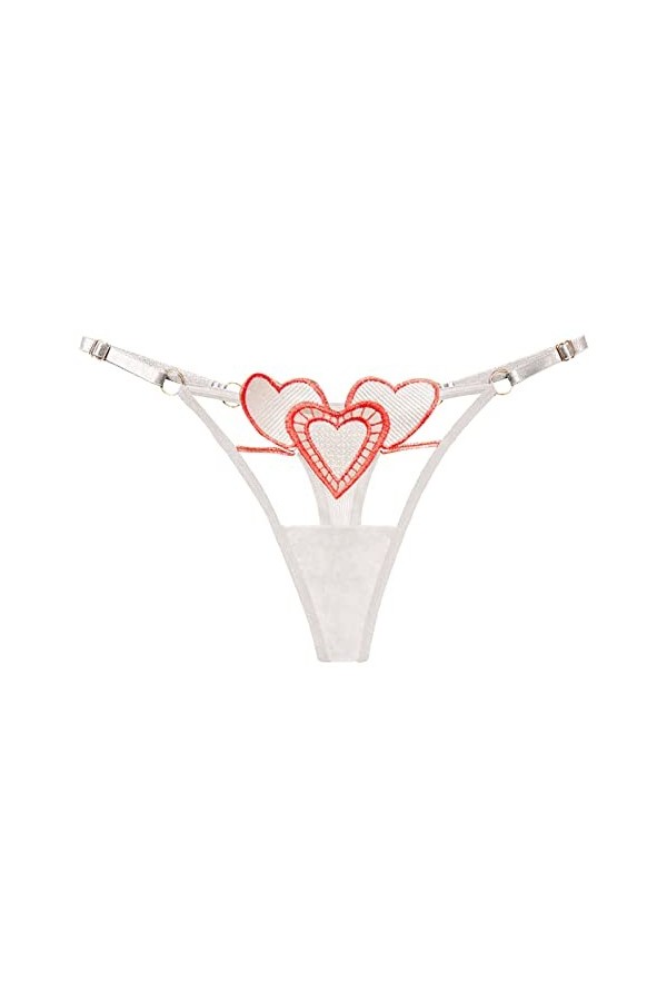 ZHINIAN Culotte sexy en dentelle ajourée au crochet pour femme Taille 7, violet, taille unique