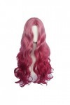 DUNEL Wig For Women Long Body Wave Wigs for Women Ombre Rosered Middle Part Hairline Party Costume Cosplay Wig Charming for P
