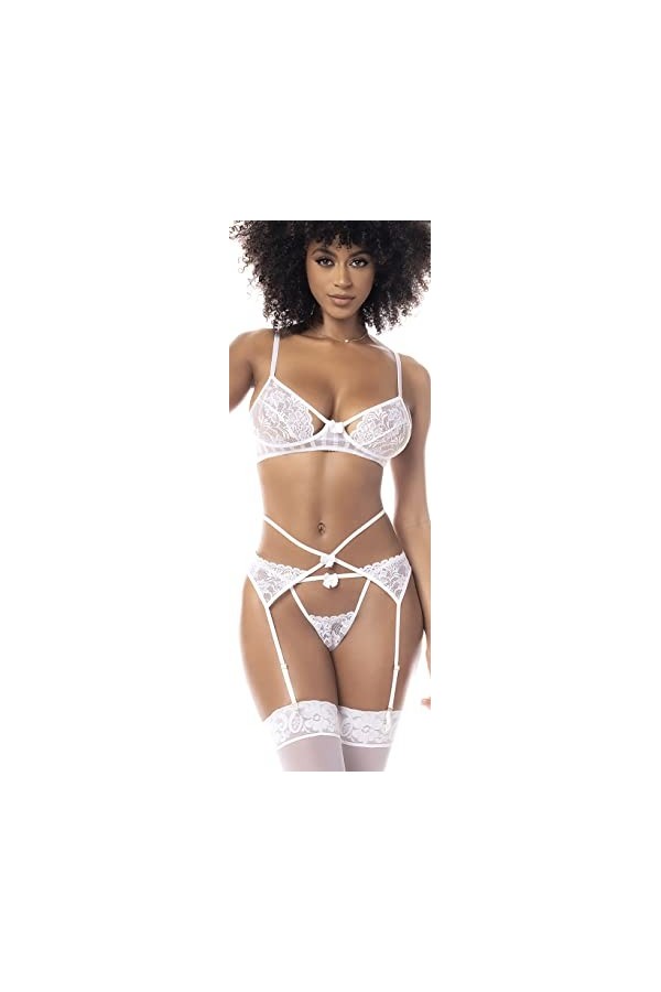 Mapalé by Espiral 8743 Ensemble de 3 pièces Blanc L/XL Lingerie, X-Large Femme