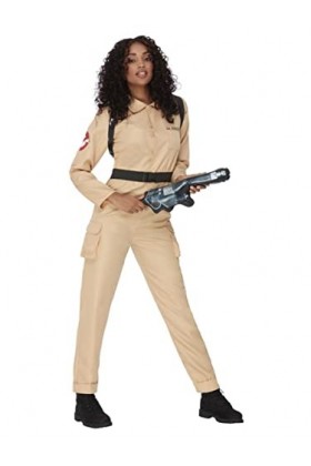 Ghostbusters Ladies Costume, Jumpsuit & Inflatable Backpack, L 