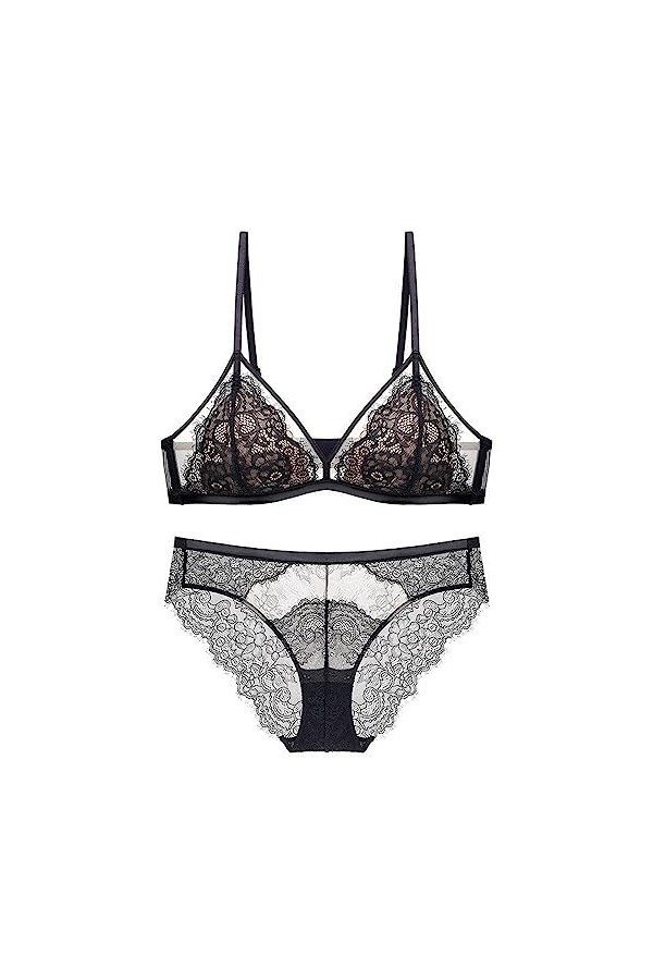 Déguisements Adultes Ensemble De Soutien-Gorge en Dentelle Sexy Ensemble De Soutien-Gorge en Dentelle À Coupe Triangulaire, B