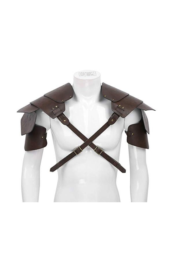 Mengsiy Ceinture de harnais de poitrine réglable for hommes Sexy chauds avec armure dépaule discothèque Rave Costume de Perf