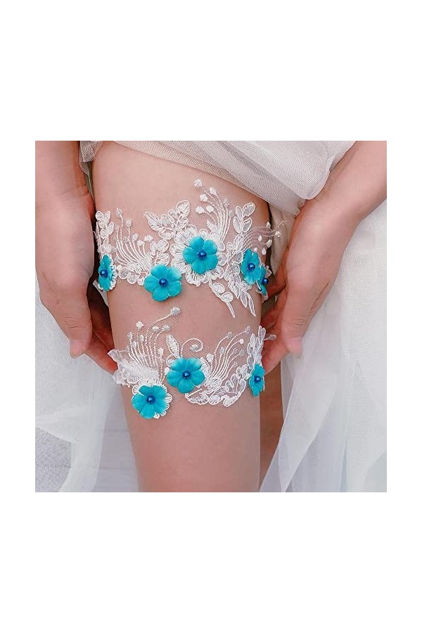 NOGRAX WXYNHHD 2 pièces Sexy Femmes Jambe Anneau Dentelle jarretière Boucle Mariage jarretières mariée Femme Cuisse Anneau Ba