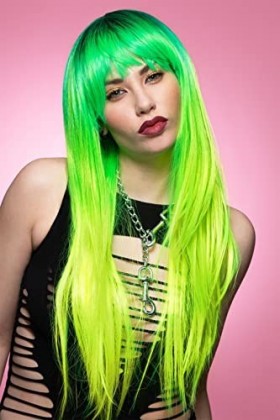 Smiffys 51645 Manic Panic Sunshine Super Lizard Downtown Diva Unisexe Adulte, Vert, Taille Unique