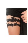 Lot de 2 dames nœud papillon boucle de jambe sexy porte-jarretelles mariage nuptiale cuisse boucle bas ceinture couleur : bl
