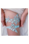 Lot de 2 dames nœud papillon boucle de jambe sexy porte-jarretelles mariage nuptiale cuisse boucle bas ceinture couleur : bl