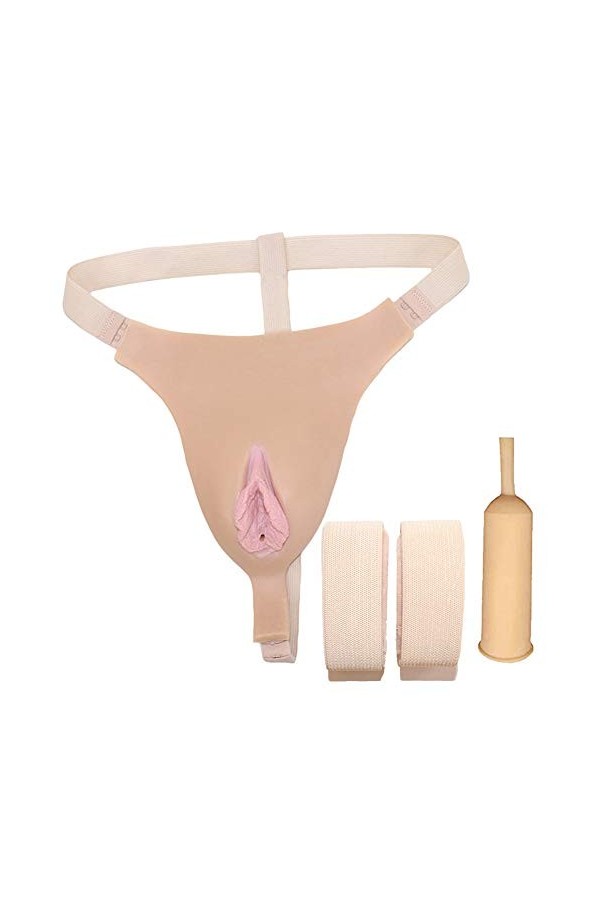 Hommes se cachant Gaff String en silicone, culotte dorteils de chameau dhommes pour Crossdresser Transgenre,skintone+nohair