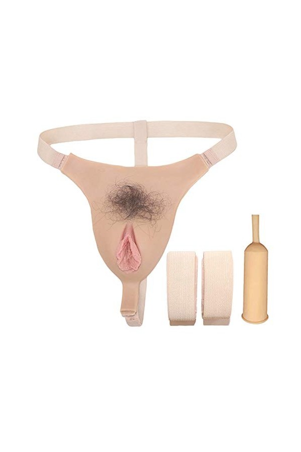 Hommes se cachant Gaff String en silicone, culotte dorteils de chameau dhommes pour Crossdresser Transgenre,skintone+nohair