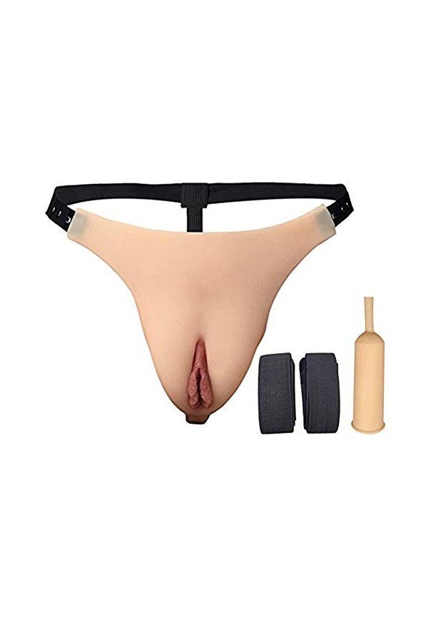 Hommes se cachant Gaff String en silicone, culotte dorteils de chameau dhommes pour Crossdresser Transgenre,skintone+nohair