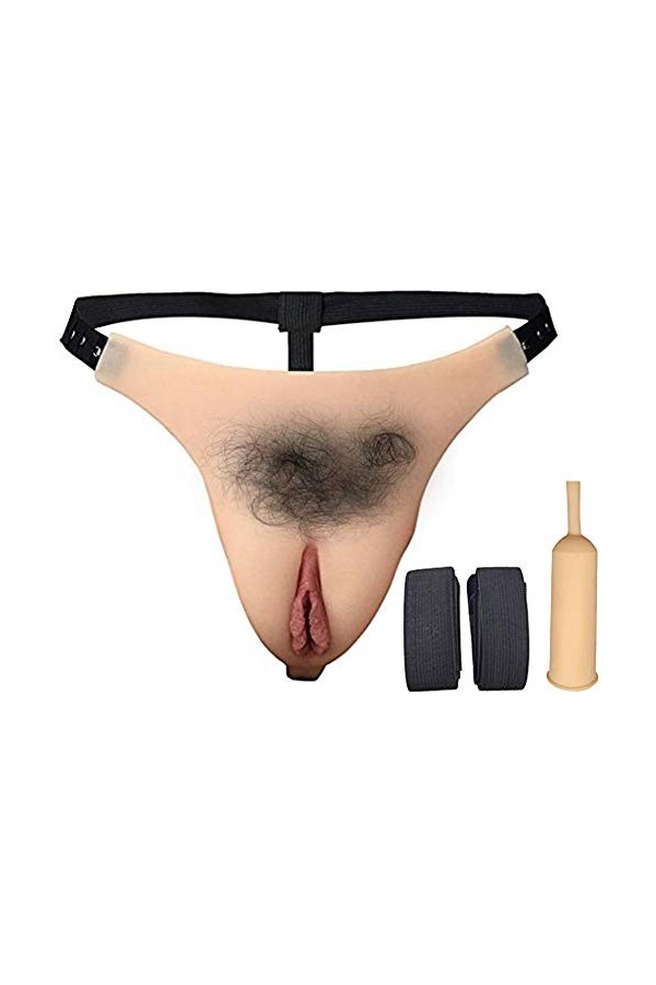 Hommes se cachant Gaff String en silicone, culotte dorteils de chameau dhommes pour Crossdresser Transgenre,skintone+nohair