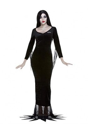 Smiffys Produit sous licence officielle Addams Family Morticia, Femme, 52233M, Noir, M-UK Size 12-14