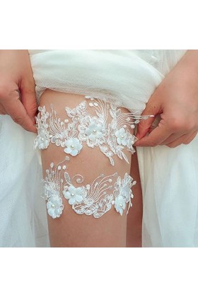 GOOFFY WXYNHHD 2 pièces Sexy Femmes Jambe Anneau Dentelle jarretière Boucle Mariage jarretières mariée Femme Cuisse Anneau Ba