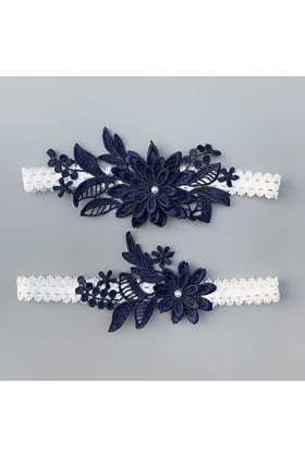 GOOFFY WXYNHHD Mariage Élastique Jarretière Fleur Perle Sexy Jarretières Femmes Mariée Cuisse Anneau De Mariée Dentelle Jambe