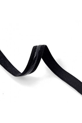 TR-10911 Lingerie élastique sans glissement de 3/8 pouces, bandeau, bandeau de main et ceinture de taille noir 