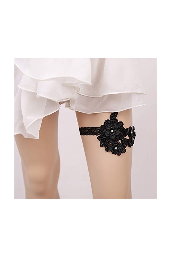  2pcs jarretière de mariée de mode à la main sexy jarretière dentelle anneau de cuisse accessoires de mariage jambe décorati