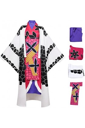 Foanja Daki Déguisement Femme Cosplay Anime Demon Slayer Twelve Kizuki Daki Robe Kimono Complet pour Adulte Halloween Carnava