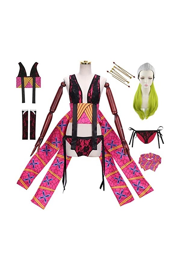 Foanja Daki Déguisement Femme Cosplay Anime Demon Slayer Twelve Kizuki Daki Sexy Uniforme Complet pour Adulte Halloween Carna