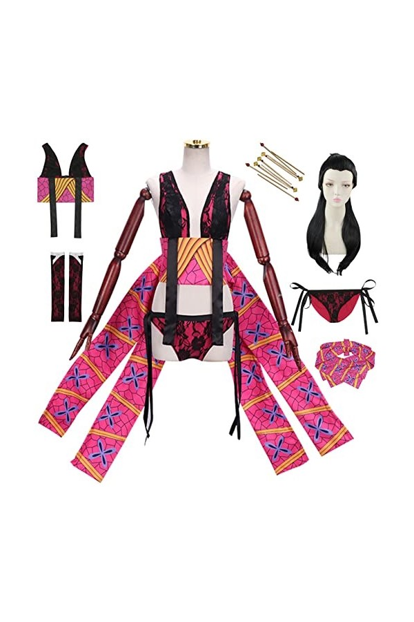 Foanja Daki Déguisement Femme Cosplay Anime Demon Slayer Twelve Kizuki Daki Sexy Uniforme Complet pour Adulte Halloween Carna