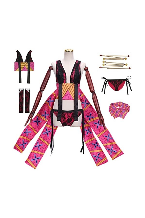 Foanja Daki Déguisement Femme Cosplay Anime Demon Slayer Twelve Kizuki Daki Sexy Uniforme Complet pour Adulte Halloween Carna