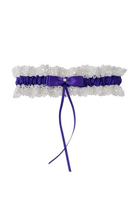 Mesdames Off Lace Jarretière,Sexy Dentelle Arc Jambe Anneau Accessoires Porte-Jarretelles-Jaune Clair_Taille Unique,Extensibl