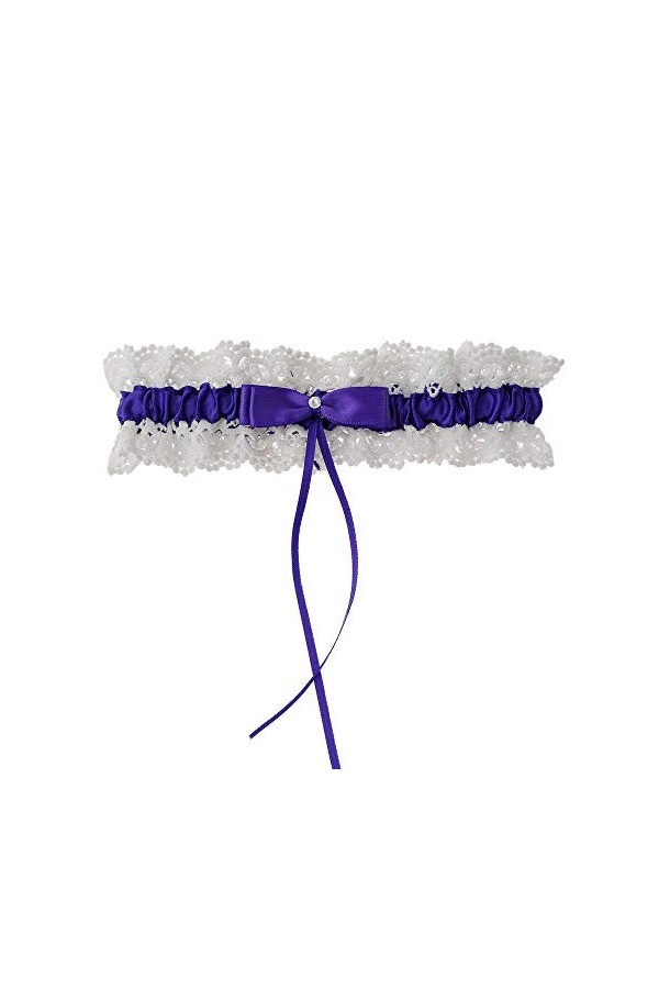 Mesdames Off Lace Jarretière,Sexy Dentelle Arc Jambe Anneau Accessoires Porte-Jarretelles-Jaune Clair_Taille Unique,Extensibl