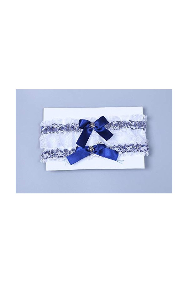 Jarretière personnalisée Pretty Little Gifts, Jambes de mariée rétro en Dentelle Sexy avec jarretière-Bleu, Cadeaux de Mariag