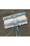 Jarretière en Dentelle avec, jarretière de Mariage nœud-Bleu Ciel_Taille Unique, Cadeaux Jarretière personnalisée Bleu Ciel 