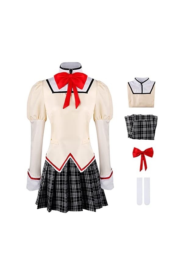 Foanja Kaname Madoka Déguisement Femme Cosplay Anime Puella Magi Madoka Magica Akemi Homura Miki Sayaka Tomoe Mami Scolaires 