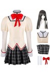 Foanja Kaname Madoka Déguisement Femme Cosplay Anime Puella Magi Madoka Magica Akemi Homura Miki Sayaka Tomoe Mami Scolaires 