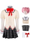 Foanja Kaname Madoka Déguisement Femme Cosplay Anime Puella Magi Madoka Magica Akemi Homura Miki Sayaka Tomoe Mami Scolaires 