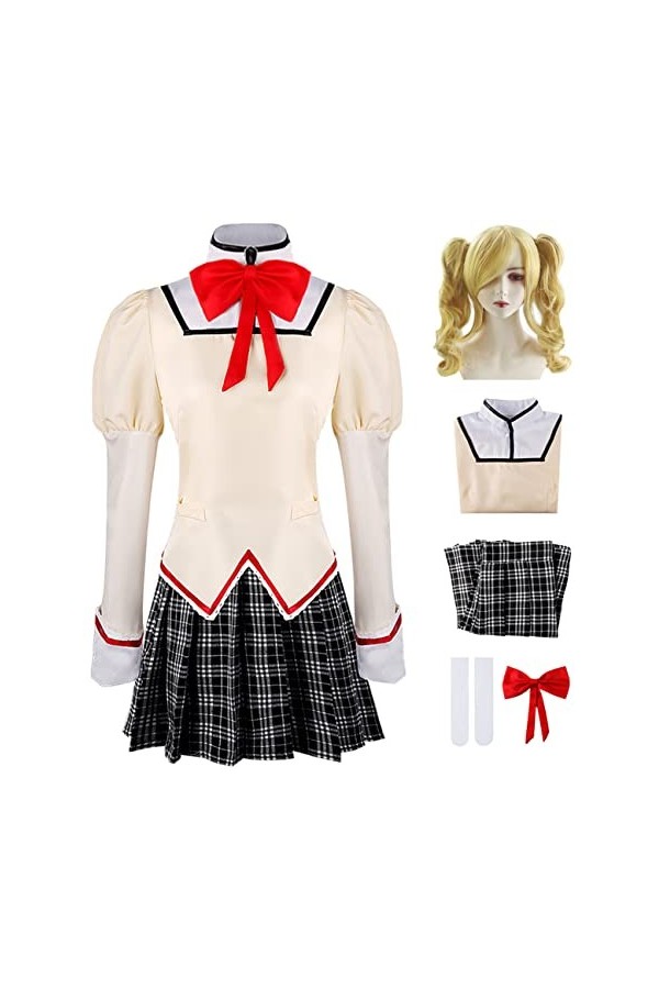 Foanja Kaname Madoka Déguisement Femme Cosplay Anime Puella Magi Madoka Magica Akemi Homura Miki Sayaka Tomoe Mami Scolaires 