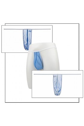 BIATWOWR String sexy taille basse pour homme avec grande poche en maille transparente, Lot de 3 : multicolore 02, M