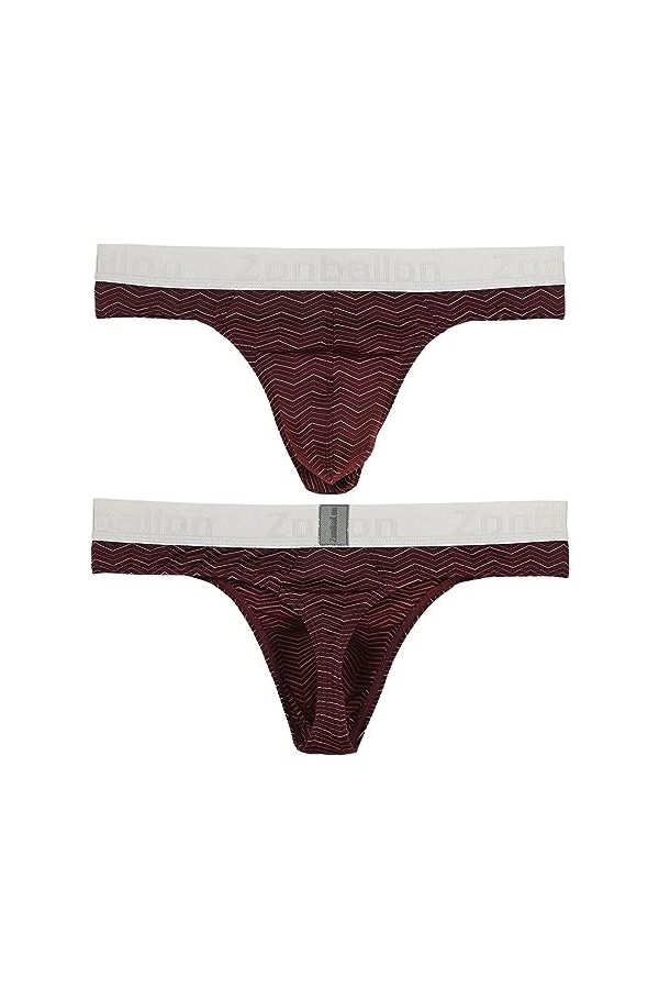 BIATWOWR String sexy pour homme - Dos en T - Sous-vêtement sexy - Taille basse, Lot de 3 : multicolore 03, XXXL